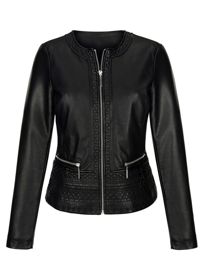 Blazer mit toniger Stickerei 