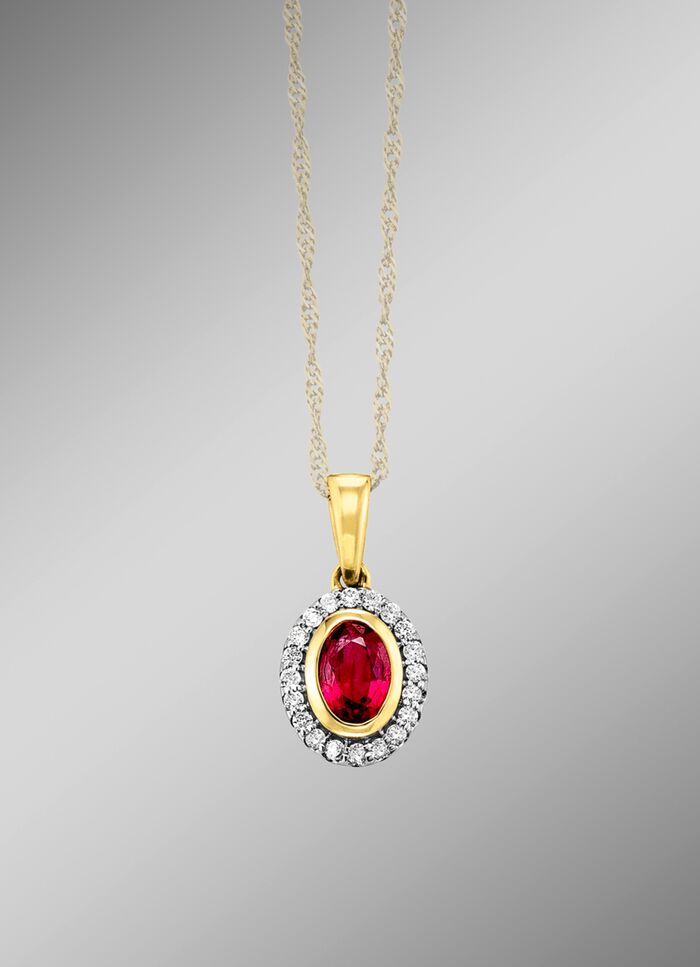 Anh&auml;nger mit echt Rubin 