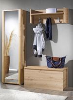 Garderoben-Programm mit Melaminharz-Beschichtung EICHE