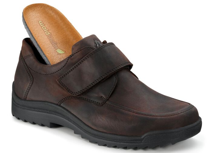 Waldl&auml;ufer Klettschuh aus hochwertigem Leder MOKKA