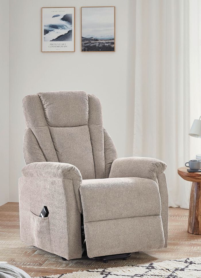 Gem&uuml;tlicher TV-Sessel mit Motor und Aufstehhilfe CREME