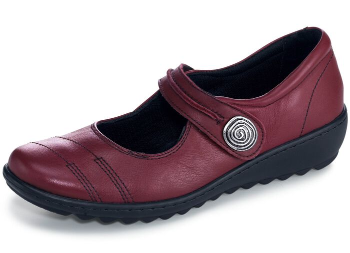 Slipper mit herausnehmbarem Lederfu&szlig;bett, Weite G BORDEAUX