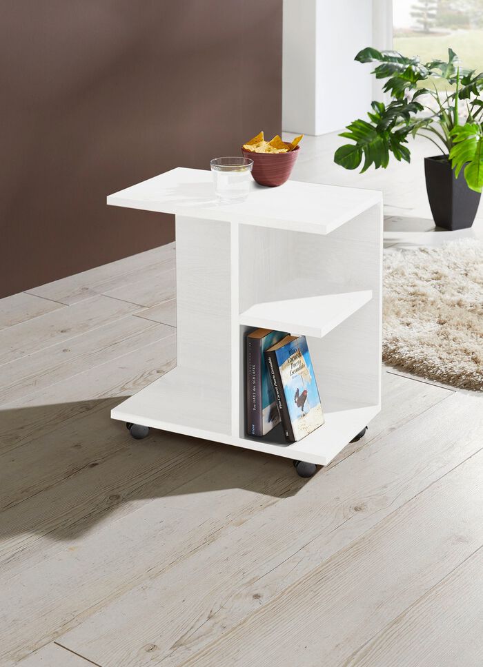 Beistellwagen auf Rollen WEISS