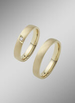 Satinierter Trauring aus Gold 