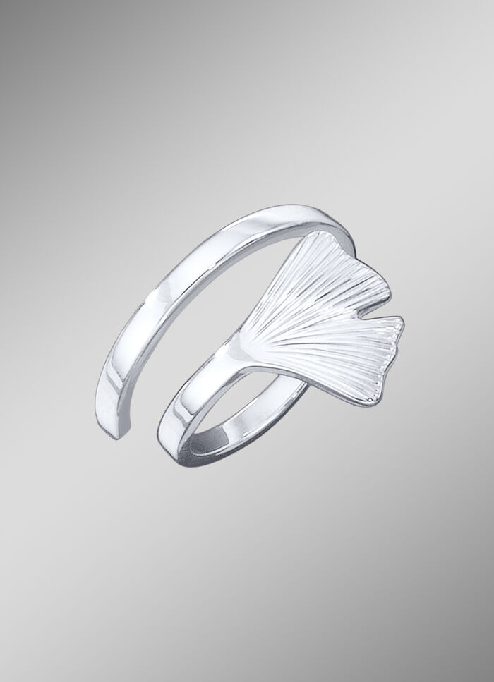 Damenring im Ginkgoblatt-Design 
