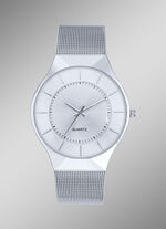 Quartz-Partneruhr mit Metallgeh&auml;use 