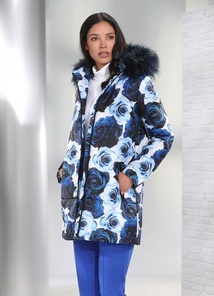 Jacke mit dekorativem Rosendessin 