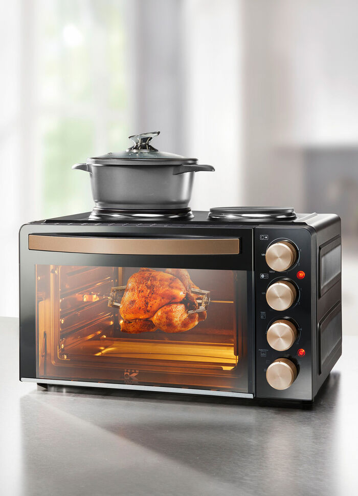 Kleinküche 2-in-1: Kochfeld und Ofen 