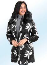 Kurzmantel mit Bl&uuml;tendessin 