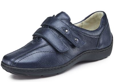 Waldl&auml;ufer, bequeme Damen-Slipper, Weite H, mit herausnehmbarem Fu&szlig;bett 