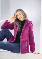 Jacke im Materialmix 