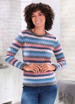 Pullover in sehr weicher Qualit&auml;t APRICOT-BLAU-MULTICOLOR