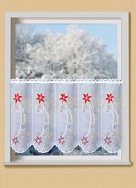 Kurzstore mit echter Plauener Stickerei und metallisiertem Garn 