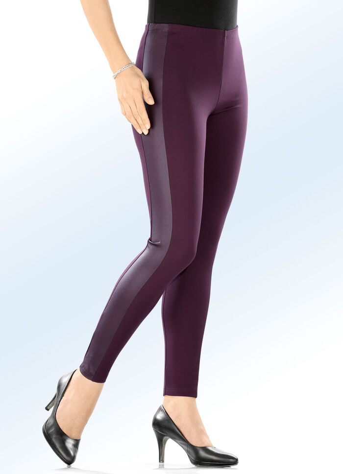 Leggings im interresanten Materialmix BORDEAUX