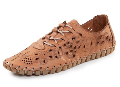 ELENA EDEN Slipper aus weichem Nappaleder mit Pr&auml;gung 