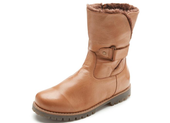 Andrea Conti Bootie mit verstellbarer Klettspange COGNAC
