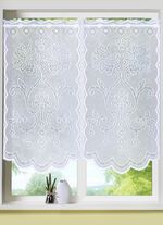 Fenster- und T&uuml;rbehang mit ausdrucksstarkem Dessin 