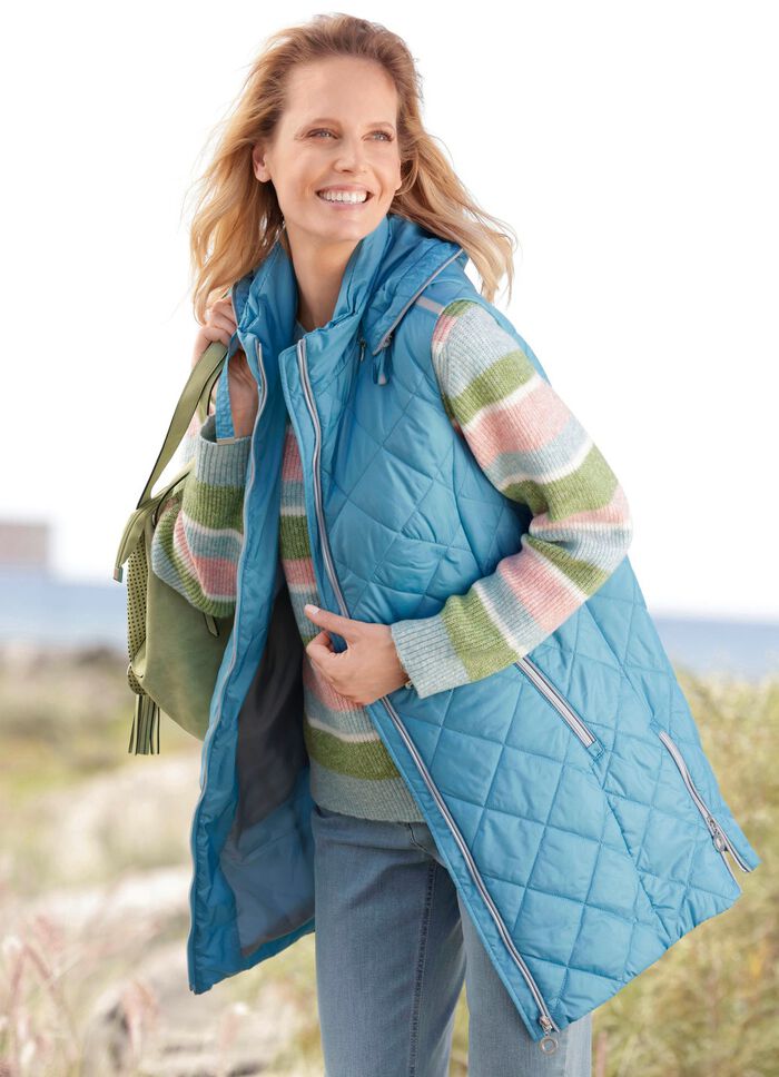 Steppweste mit dekorativem Zierband 