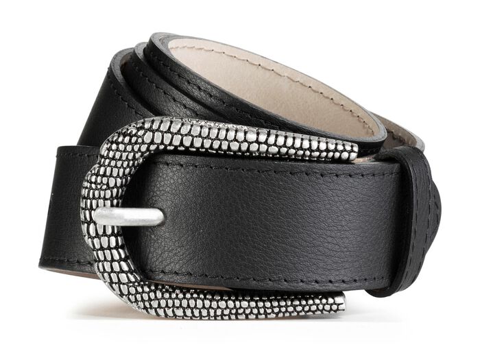 Ledergürtel SCHWARZ