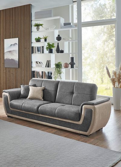 Polsterm&ouml;bel mit Liegefunktion und Bettkasten 