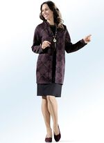 Kleid mit Jacke mit goldfarbenem Glanzgarn 