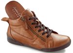 Andrea Conti, sportive Damen-Boots, mit herausnehmbarem Fu&szlig;bett COGNAC