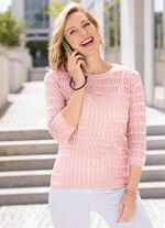 Pullover in zartem Mustermix ROS&Eacute;