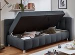 Studioliege mit Kissen und Bettkasten ANTHRAZIT