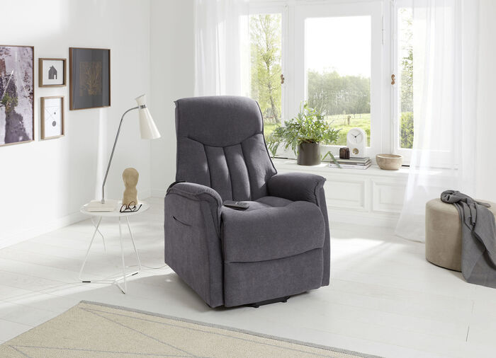 TV-Sessel mit Motor und Aufstehhilfe GRAU