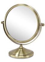 Kosmetik-Spiegel mit stabilem Metallgehäuse GOLD