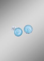Ohrstecker mit echt Milky-Aquamarin 