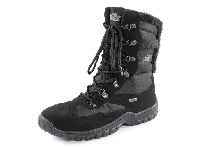 Schn&uuml;r-Stiefelette mit Klimamembrane SCHWARZ