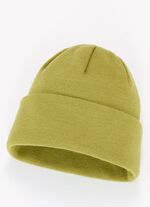 Trendige Damen-M&uuml;tze, mit Umschlag GR&Uuml;N