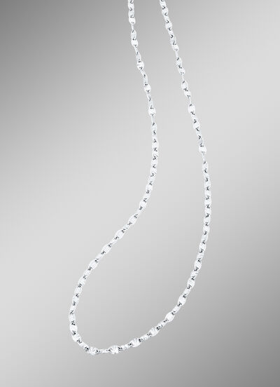 Schlichte Halskette in Weißgold 