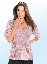 Raffiniertes Shirt mit Smokverarbeitung 