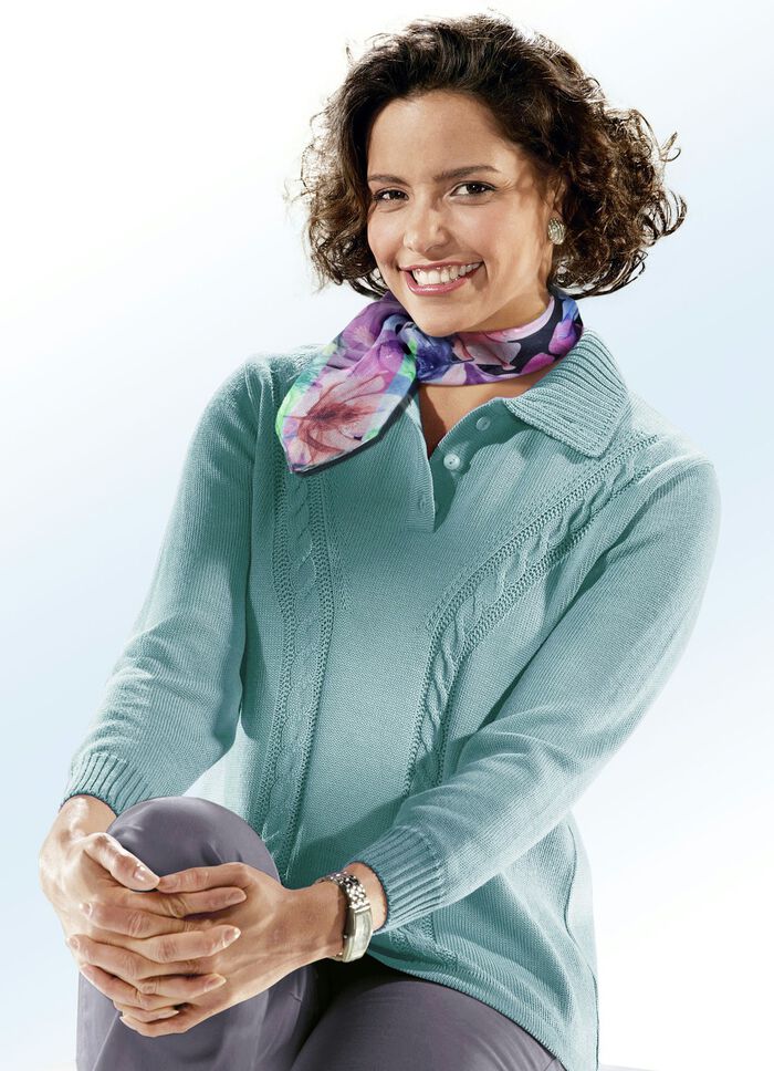 Pullover mit Schurwolle JADEGRÜN