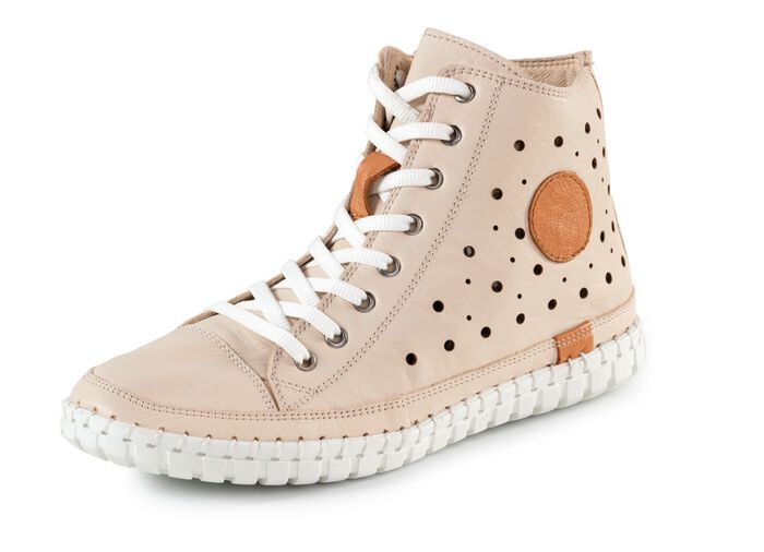 Gemini, sommerliche Damen-Boots, Weite G, mit herausnehmbarem Fu&szlig;bett BEIGE