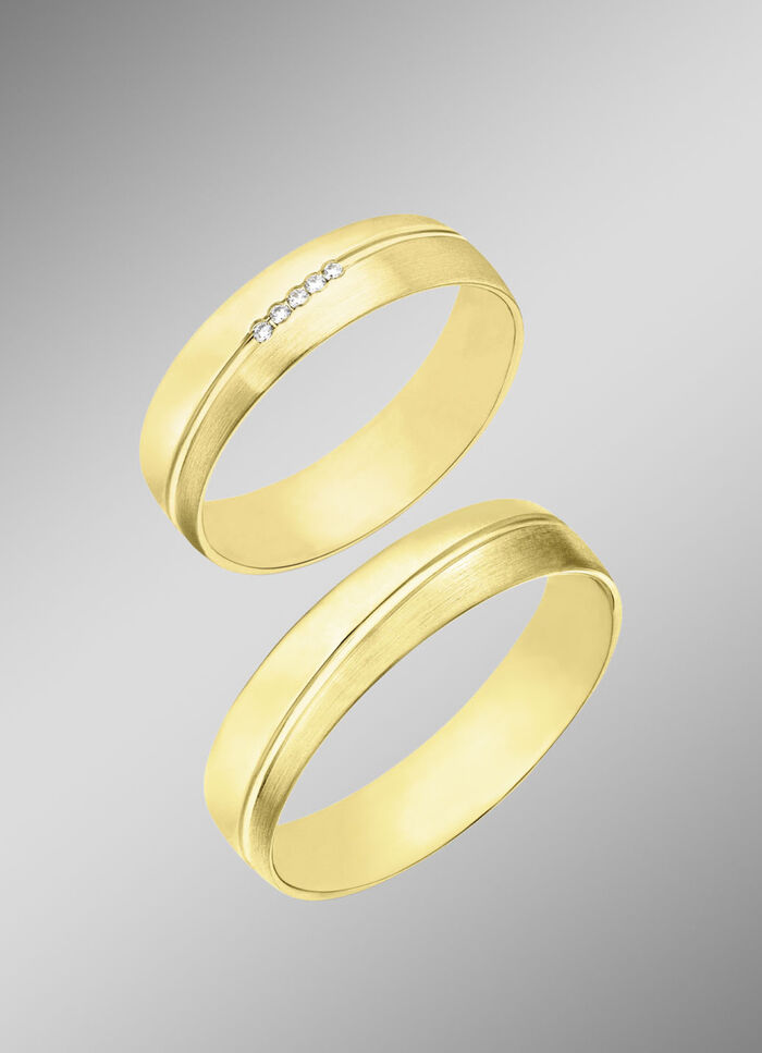 Edler Trauring glänzend/mattiert 