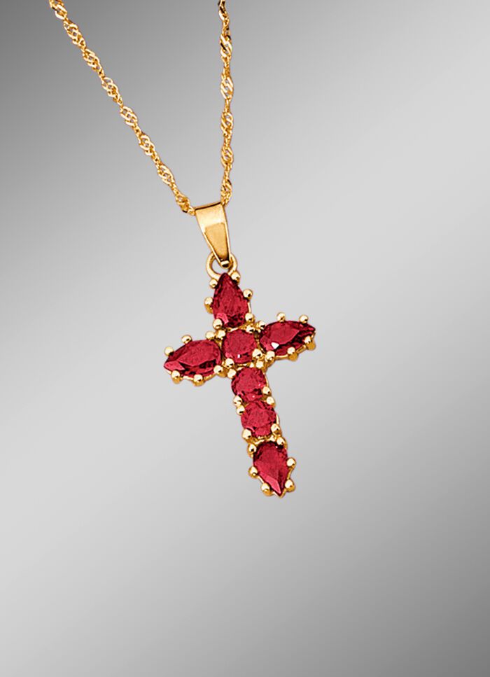 Kreuz-Anh&auml;nger mit Singapurkette 