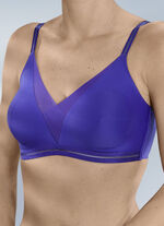 Naturana BH mit elastischen T&uuml;lleins&auml;tzen INDIGOBLAU