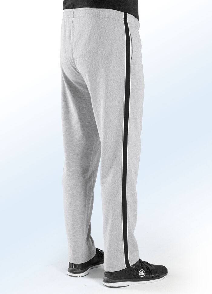 Freizeithose in 3 Farben GRAU MELIERT