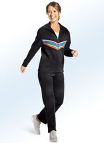 "Plantier"-Freizeitanzug mit Strickeins&auml;tzen 