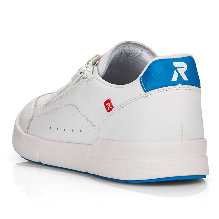 Rieker Schn&uuml;r-Sneaker aus Nappaleder WEISS
