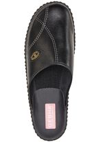 Klassische Herren-Pantoletten, mit anatomisch geformtem Fu&szlig;bett SCHWARZ