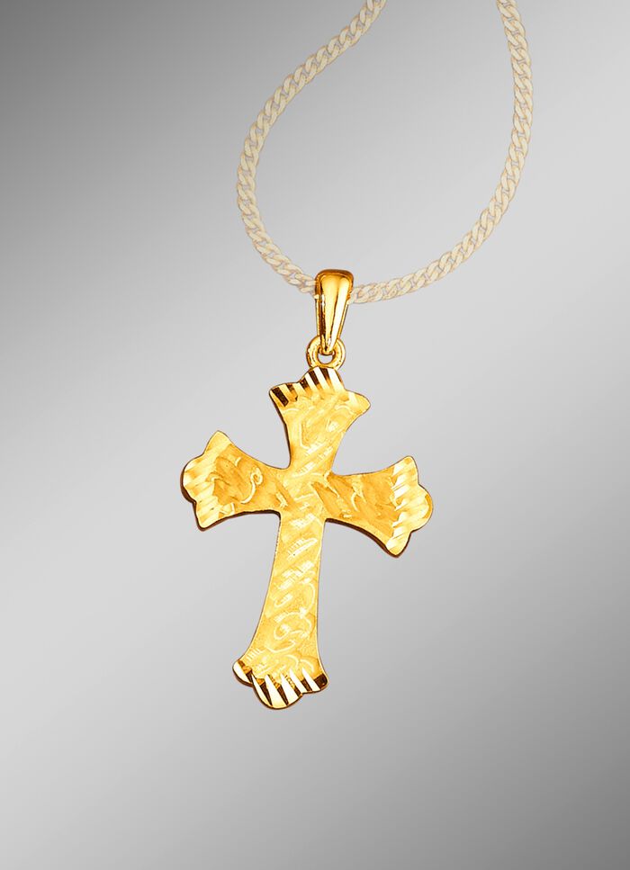 Goldplattierter Kreuz-Anh&auml;nger 