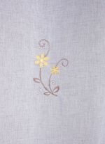 Allover bestickte &Uuml;bergardine mit farbigem Sockel TAUPE