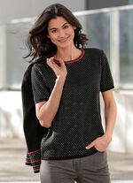 Strick-Twinset mit feinen Dessins 