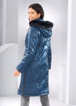 Mantel mit figurfreundlicher L&auml;ngssteppung AZURBLAU