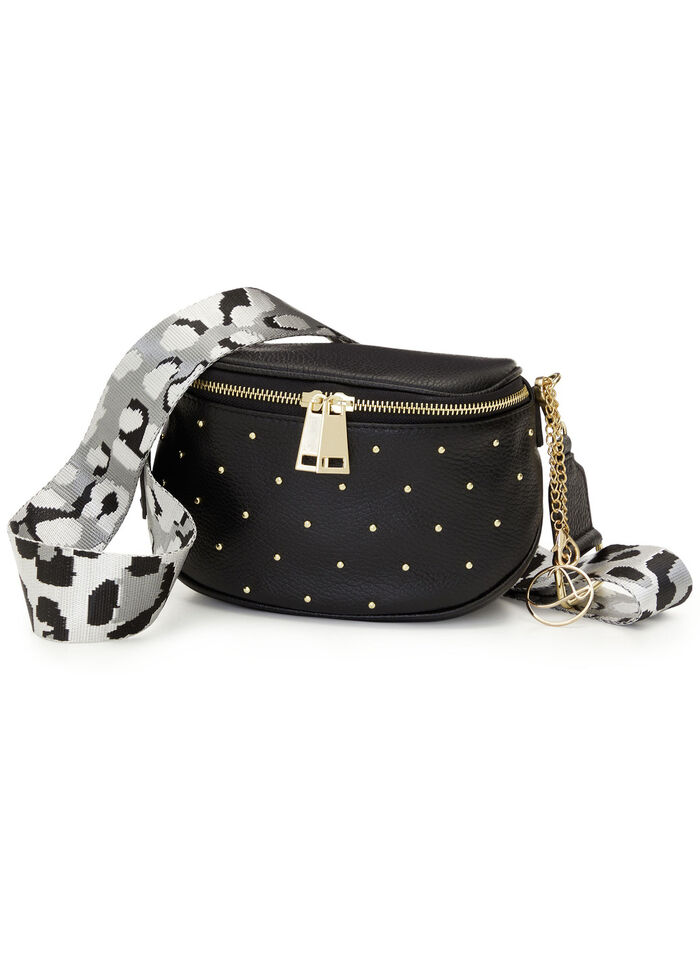 Laurina G&uuml;rteltasche mit Riemen in Raubtierfell-Optik 