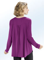Shirt-Tunika mit rundem Halsausschnitt BEERE